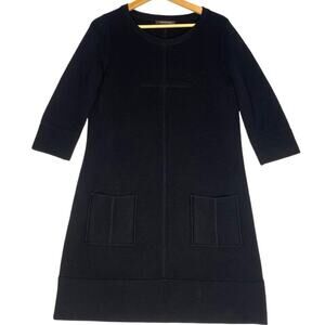 Club‎ Monaco Merino Wool Dress Womens Lg Luxury Office Minimalist Classic Preppy